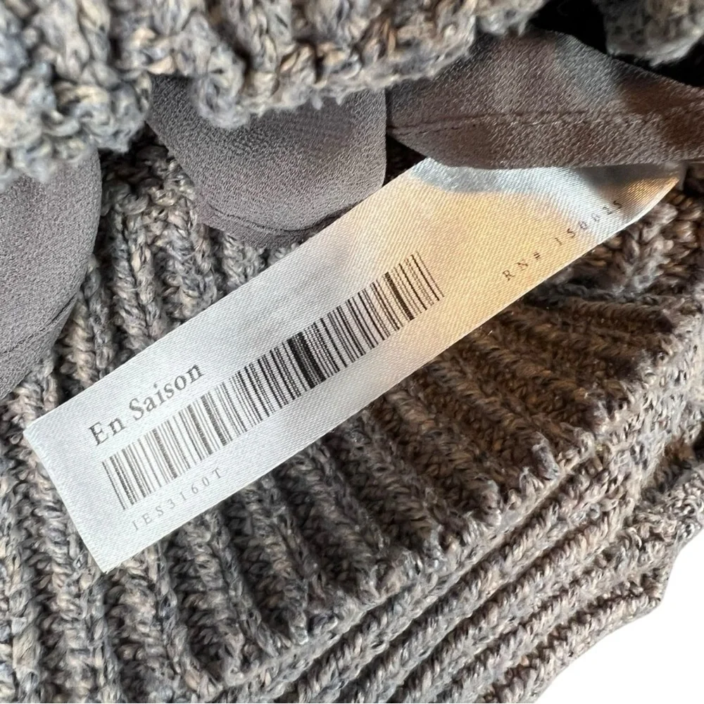 En Saison Women's Calla Knit Cut-Out Sweater In Color Stone Size XS